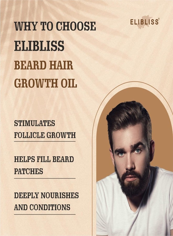 Elibliss Beard Hair Growth Oil with Premium Essential Oil for Natural Thicker and Fuller Beard 30ml - Image 2